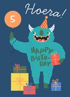Monsterkaart Happy Birthday